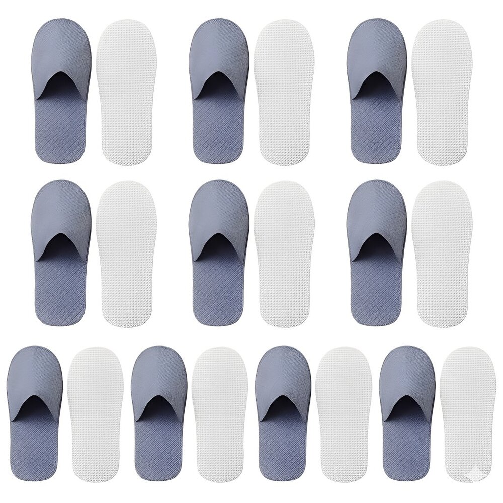 Quilted Closed Toe Slippers with Anti-Slip Sole for Guests,Travel (Unisex)
